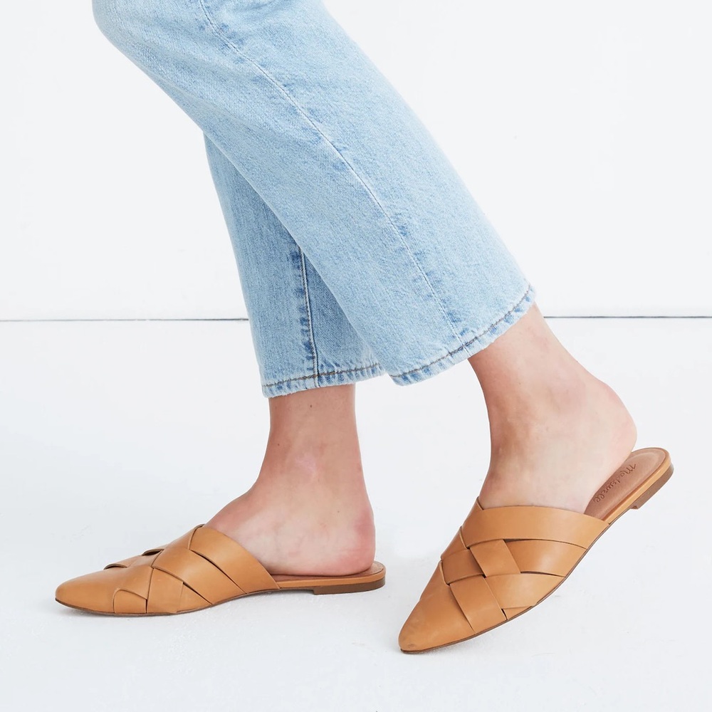Madewell | Cindy Mule | Desert Camel Slip-on Shoe - 8.5